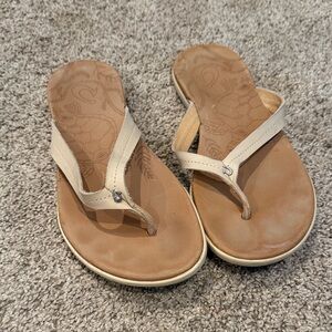 Olukai Women's Tan Flip Flops
